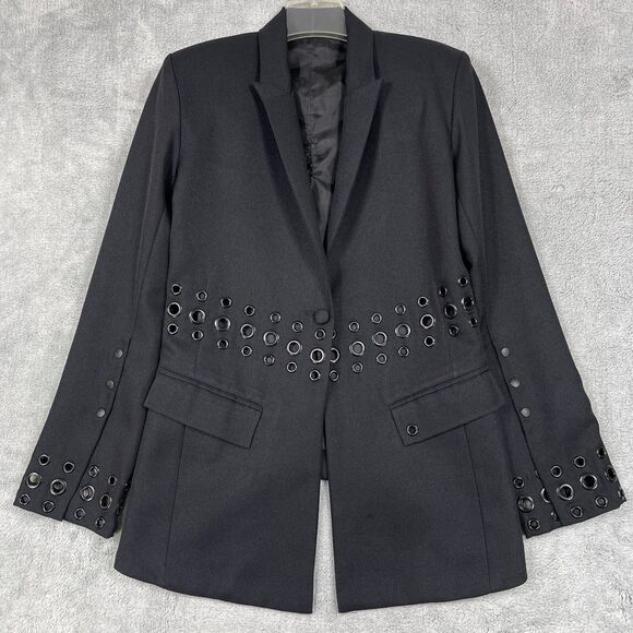 Dylanlex Jagger Blazer Jacket Women's XS Black Single Breasted Peak Lapel Single - Picture 1 of 16